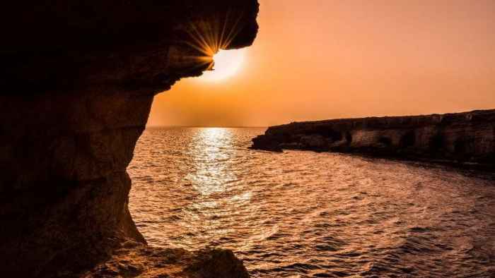 tramonto sul mare di Cipro