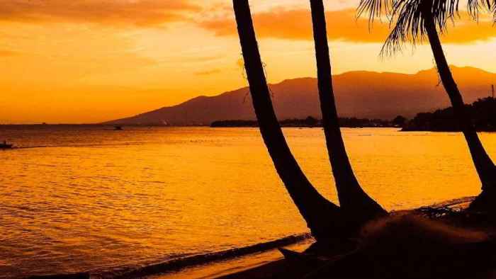 tramonto nelle Isole Vergini Britanniche