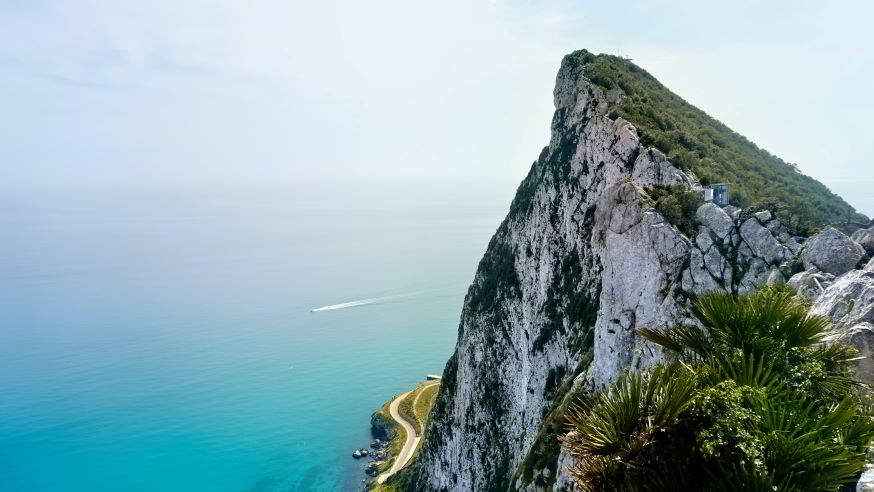 scorcio di Gibilterra dal jet privato