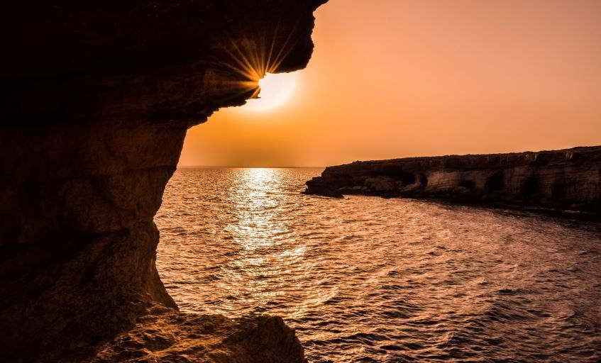 tramonto sul mare di Cipro