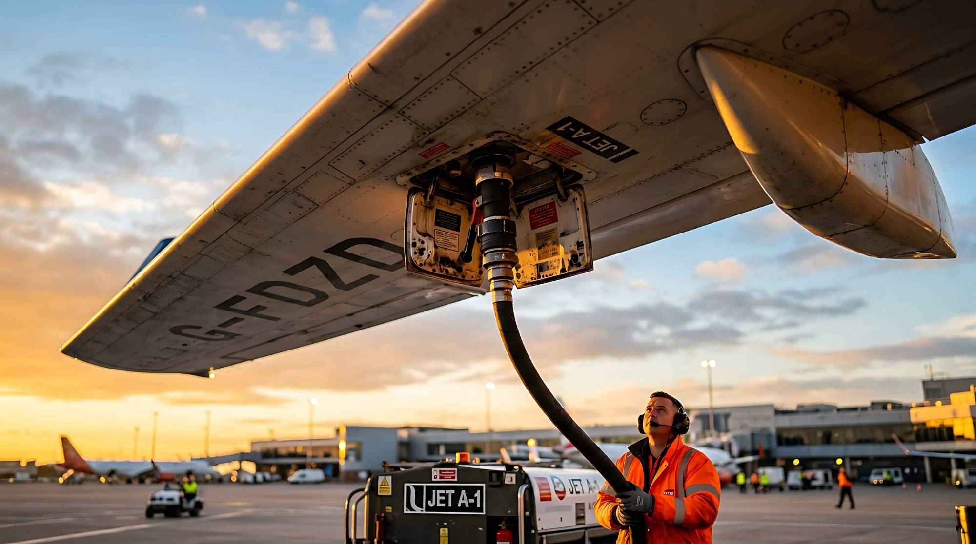 aircraft-refueling-airport-tarmac-sunset