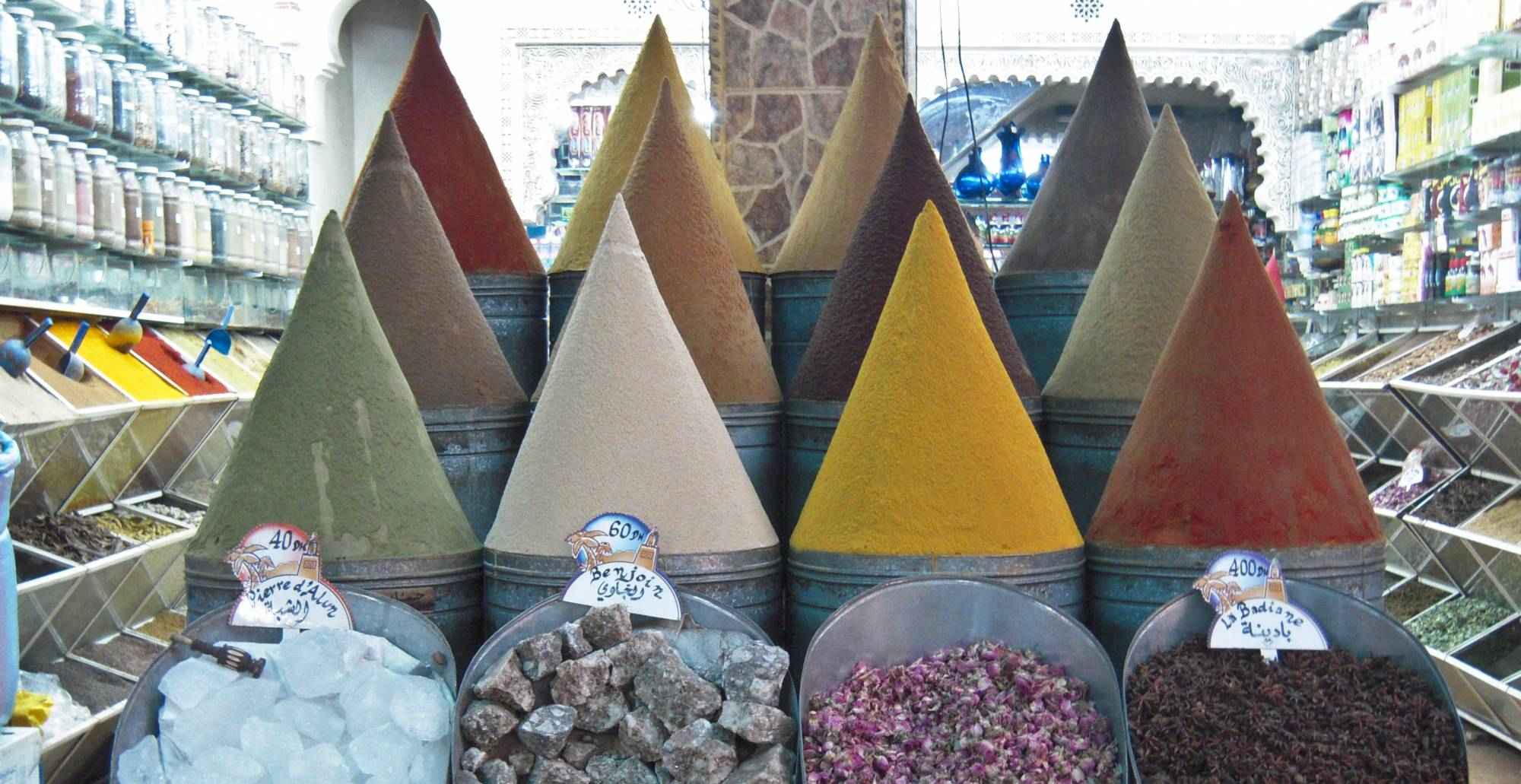 Marrakesh spicies pyramids