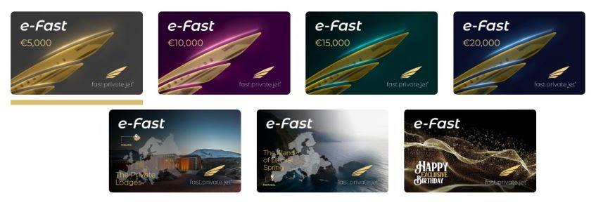 Gift card voli aerei Fast Private Jet.
