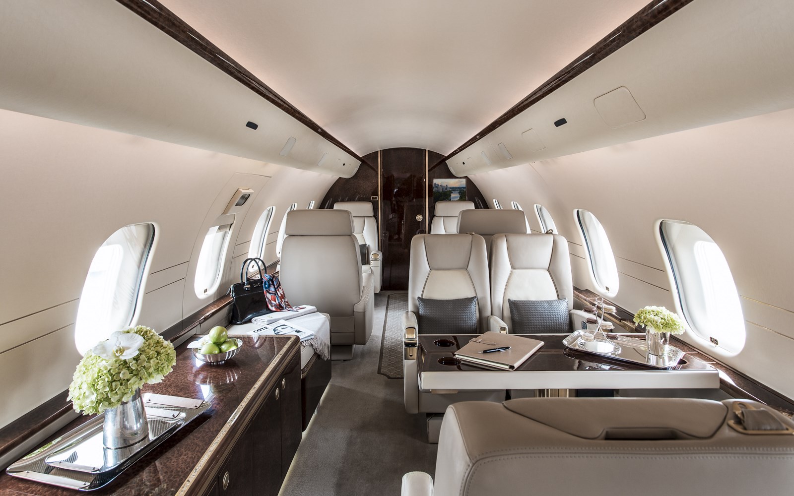 Private jet interiors