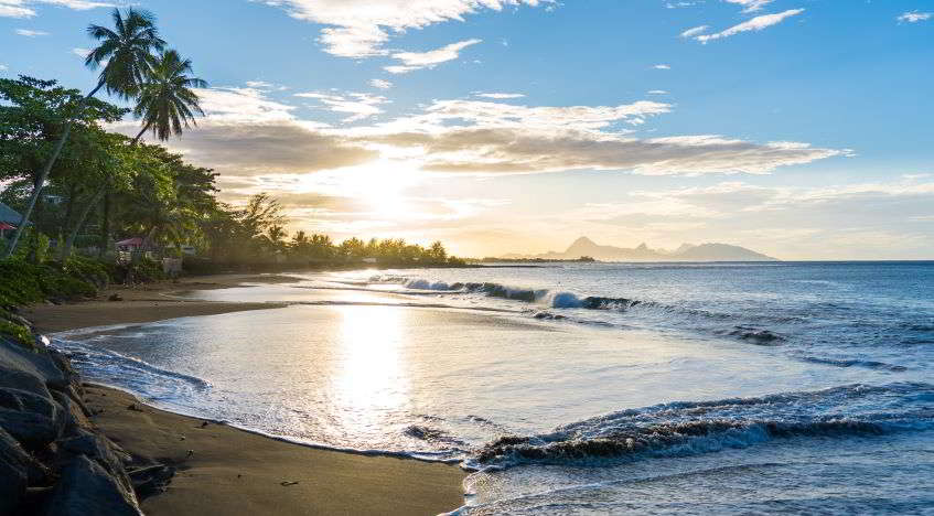 spiaggia della Polinesia Francese