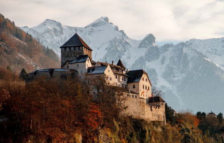 vecchio castello nel Liechtenstein