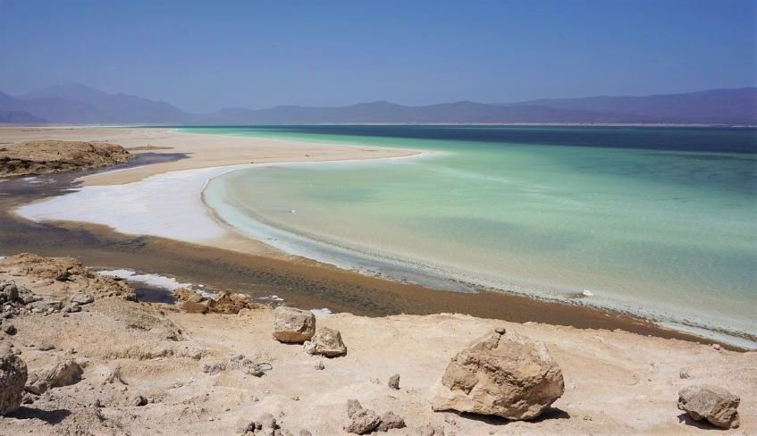lago salato in Gibuti