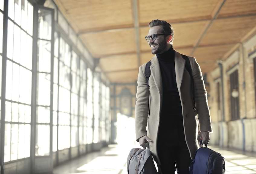 businessman travelling for work