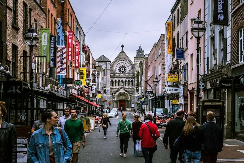 View of the city centre of Dublin