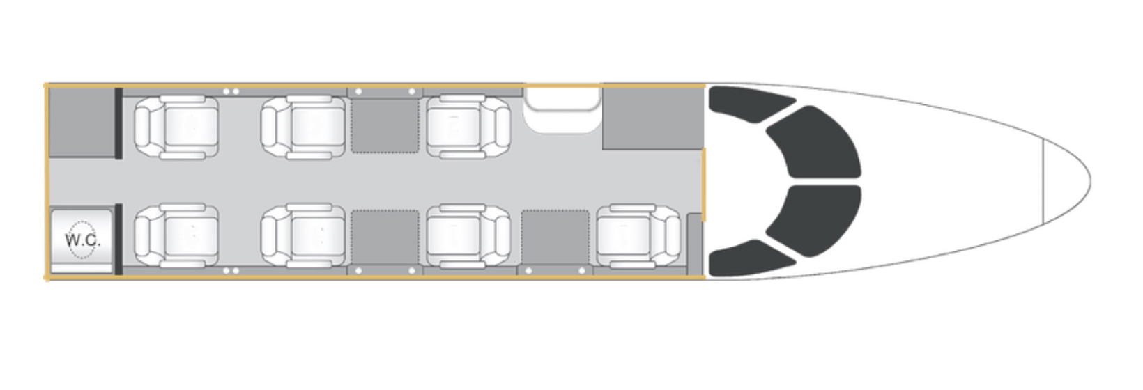 Hawker 400XP cabin