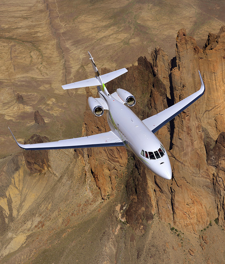 Privatjet Falcon 2000, Außenansicht