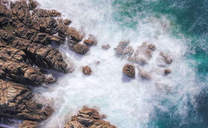 costa dell'isola di Guernsey