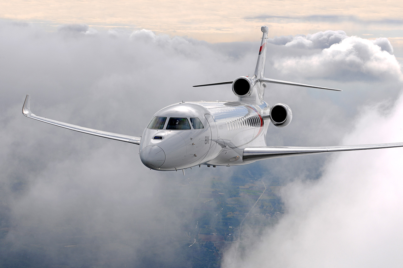 Privatjet Falcon 8X, Außenansicht