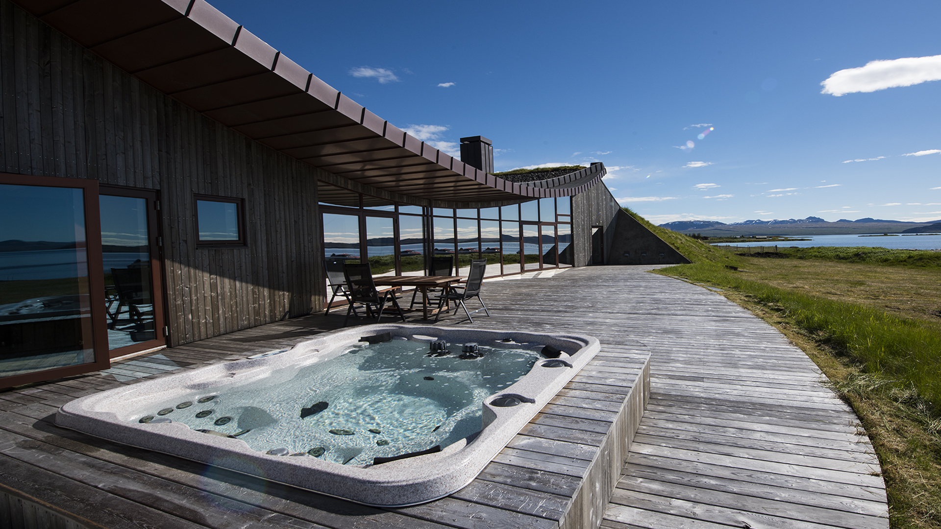 external swimming pool with a view