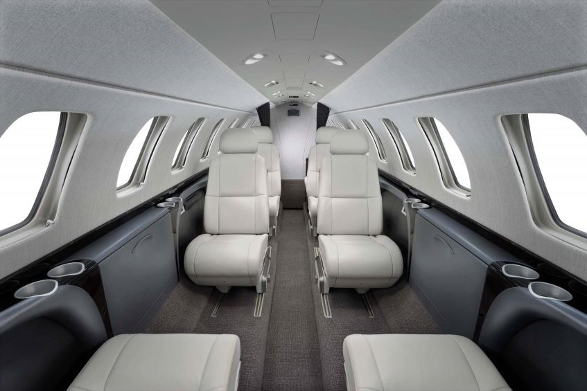 Interni del Cessna Citation CJ3+.