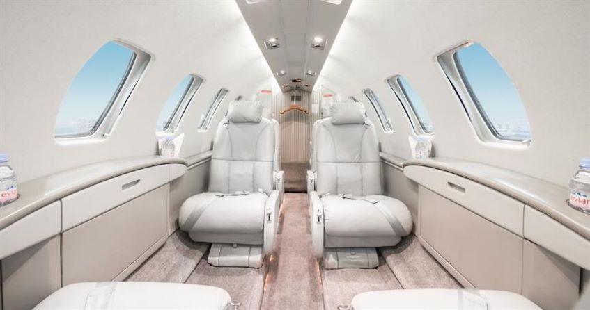 Interni del Cessna Citation CJ2+.
