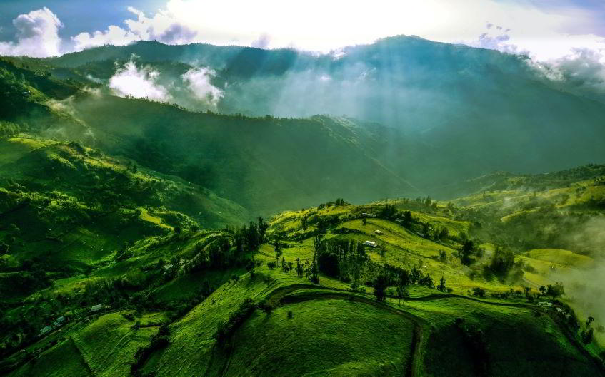 natura dell'Ecuador vista dal jet privato