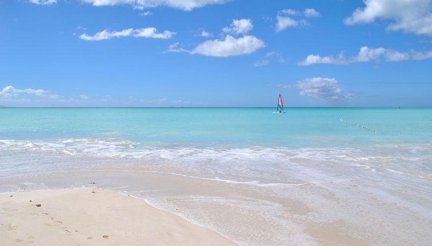 A Turks e Caicos in jet privato spiaggia dell'isola