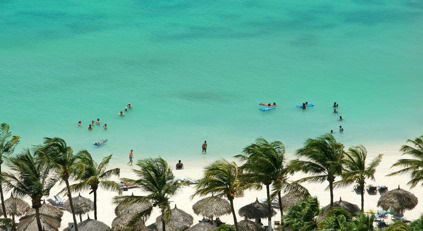 Spiaggia nell'isola di Aruba